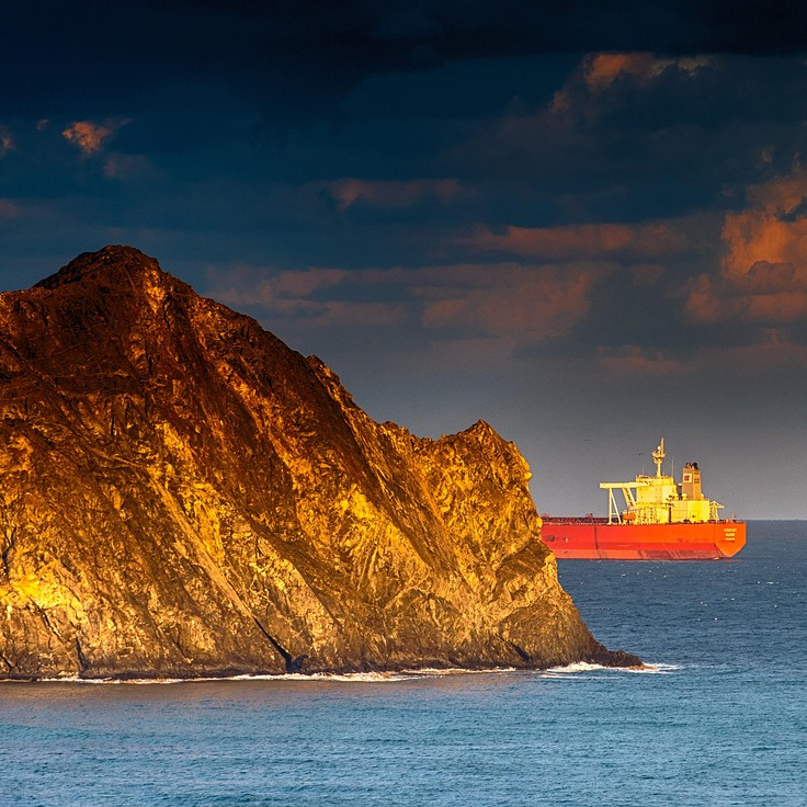 oil tanker ship at sea
